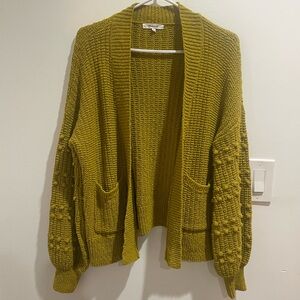 Madewell Chartreuse cotton sweater